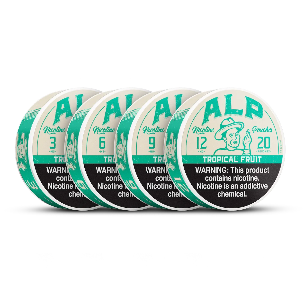 ALP Pouches - Tropical Fruit Nicotine Pouches - 6 mg - 100 Pouches - 5 Pack