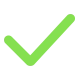 Green checkmark icon indicating confirmation, approval, or successful completion.