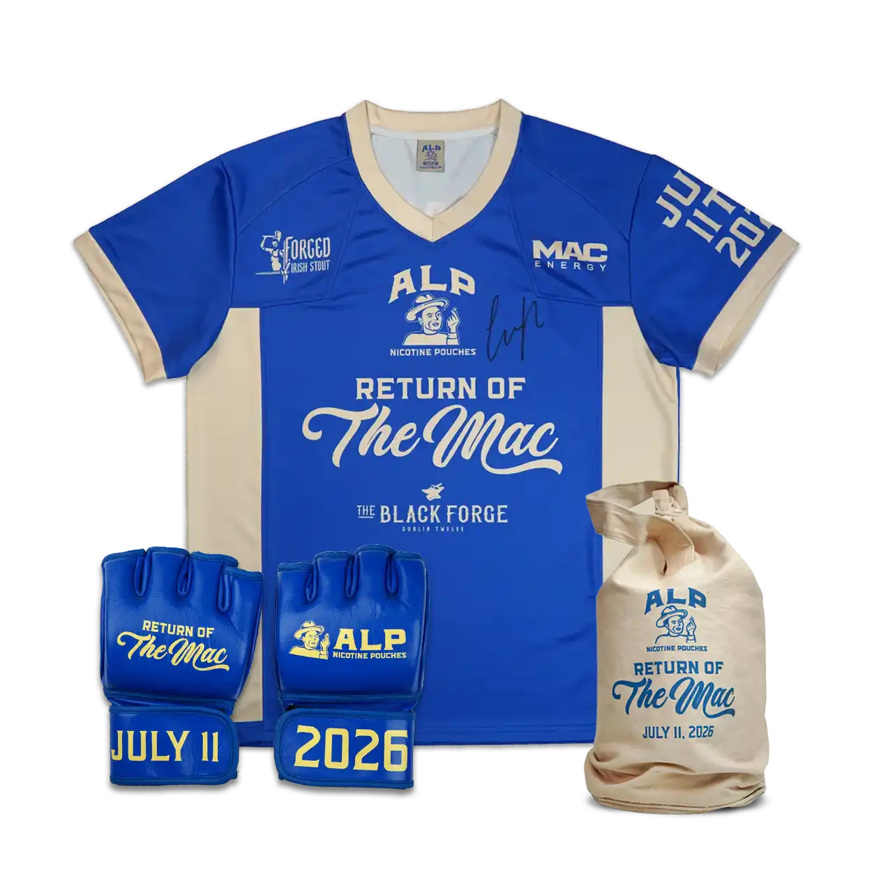 Return of the Mac Signed Jersey with Sparring Gloves
