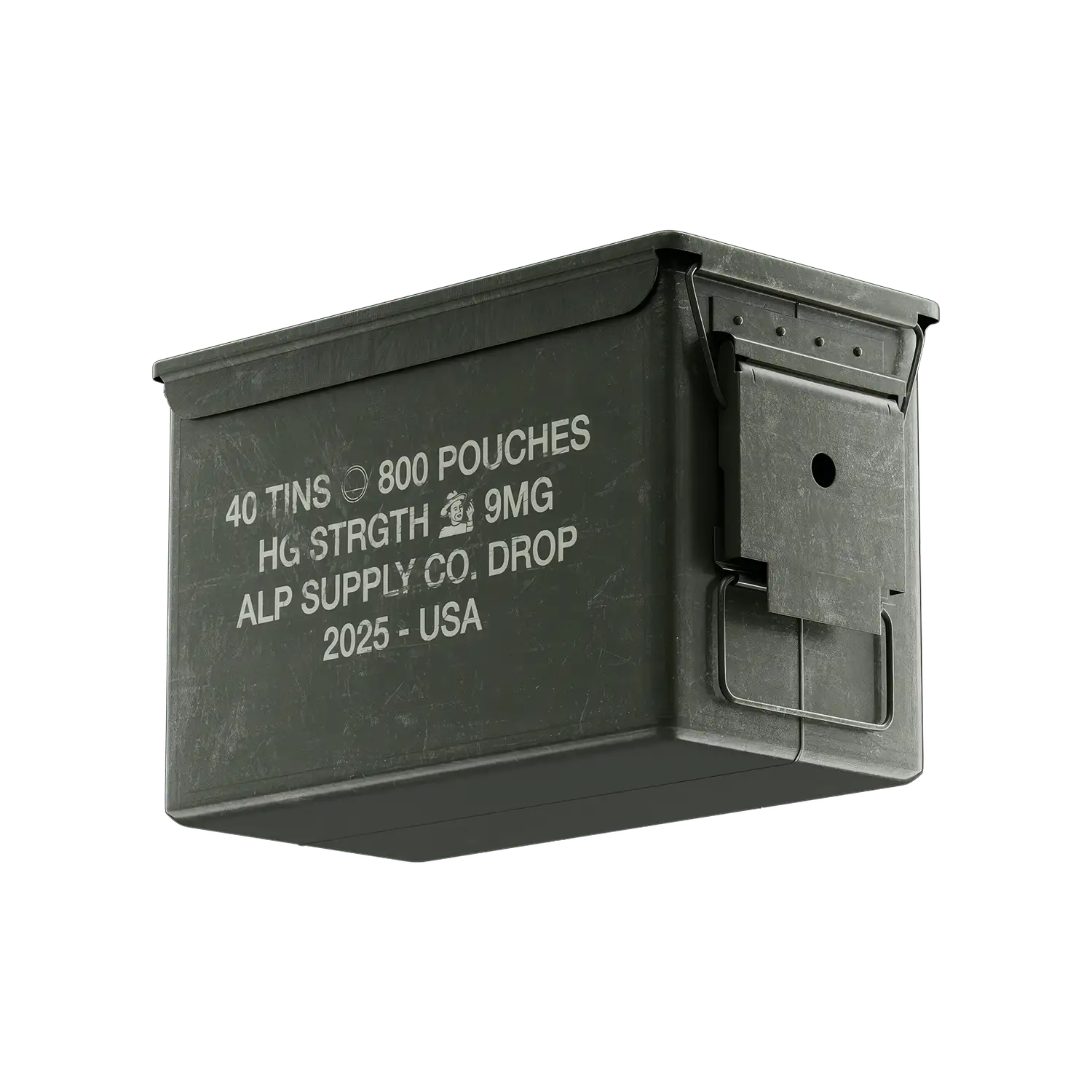 50 Cal Wintergreen 9mg Ammo Can