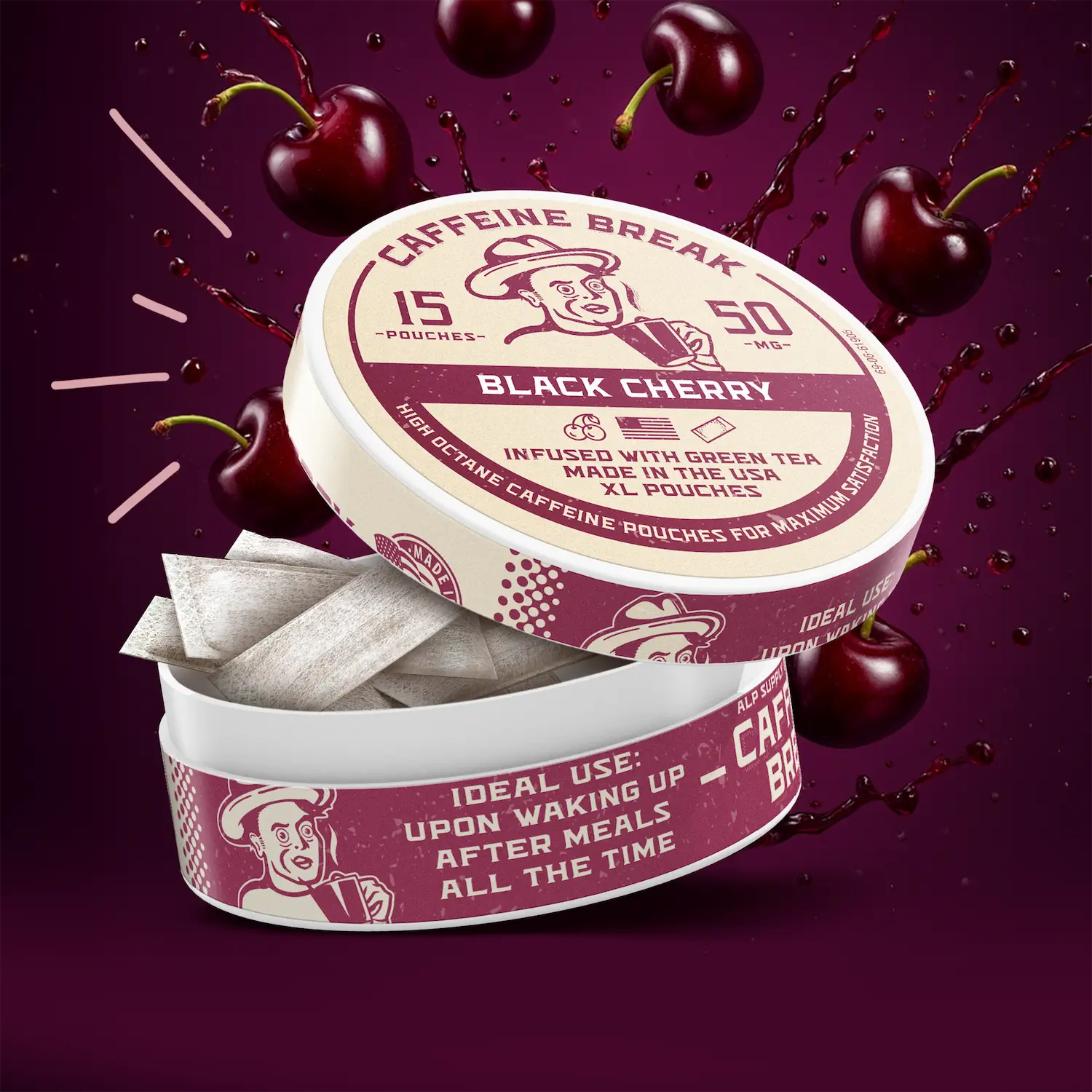 Black Cherry Caffeine Pouches