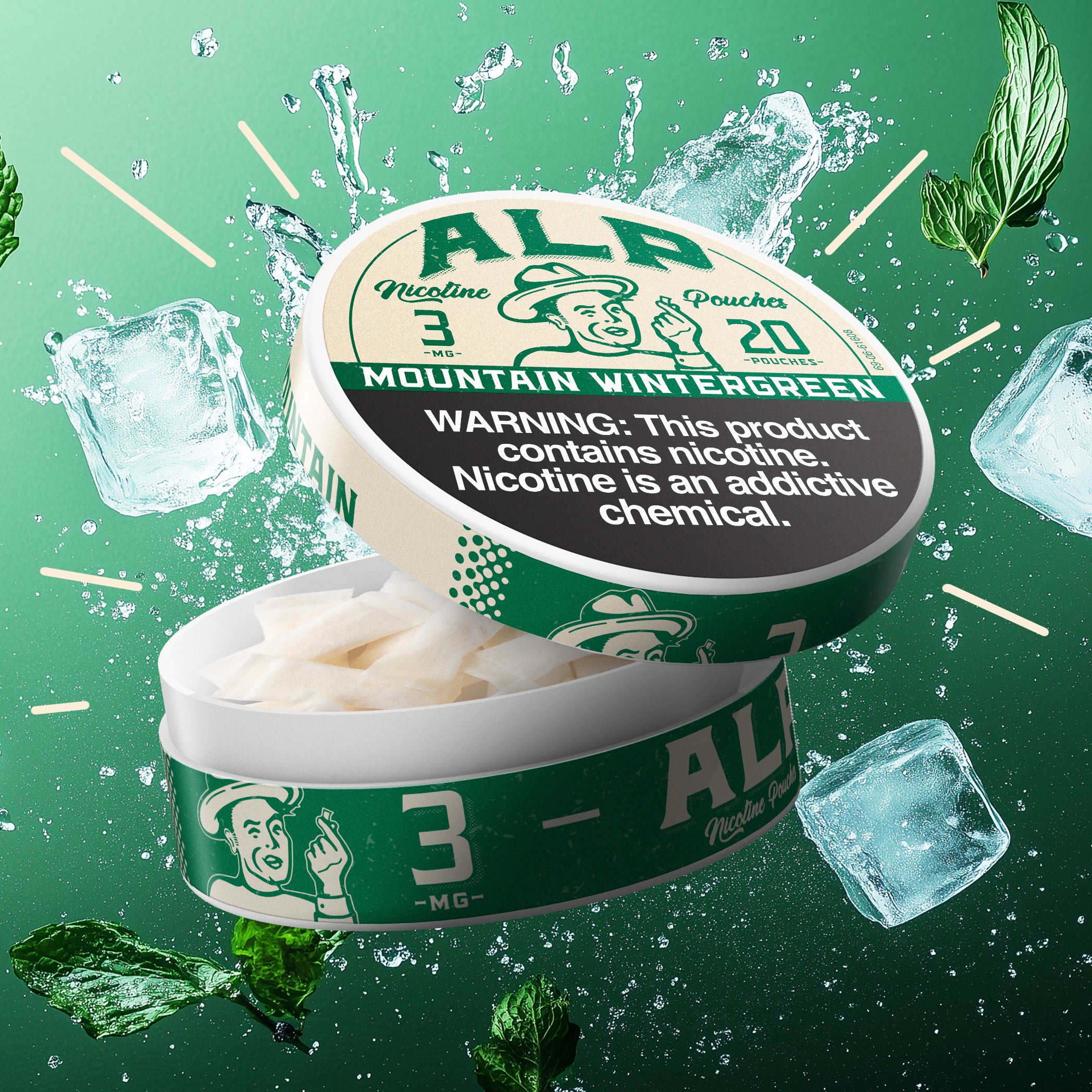 wintergreen tobacco pouches Mountain Wintergreen Nicotine Pouches - 3, 6, 9 & 12 MG wintergreen tobacco pouches Mountain Wintergreen Nicotine Pouches - 3, 6, 9 & 12 MG