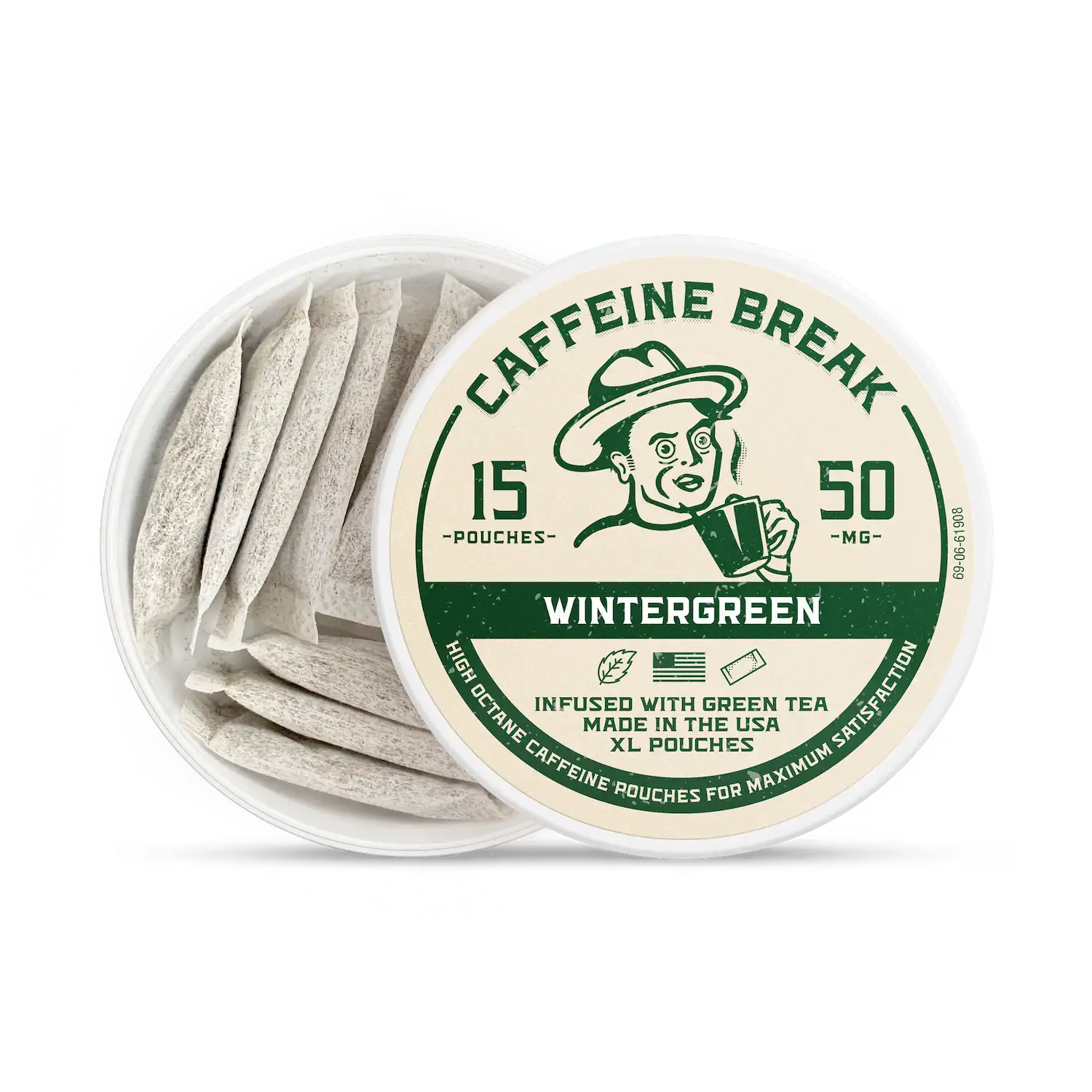 Wintergreen Caffeine Pouches