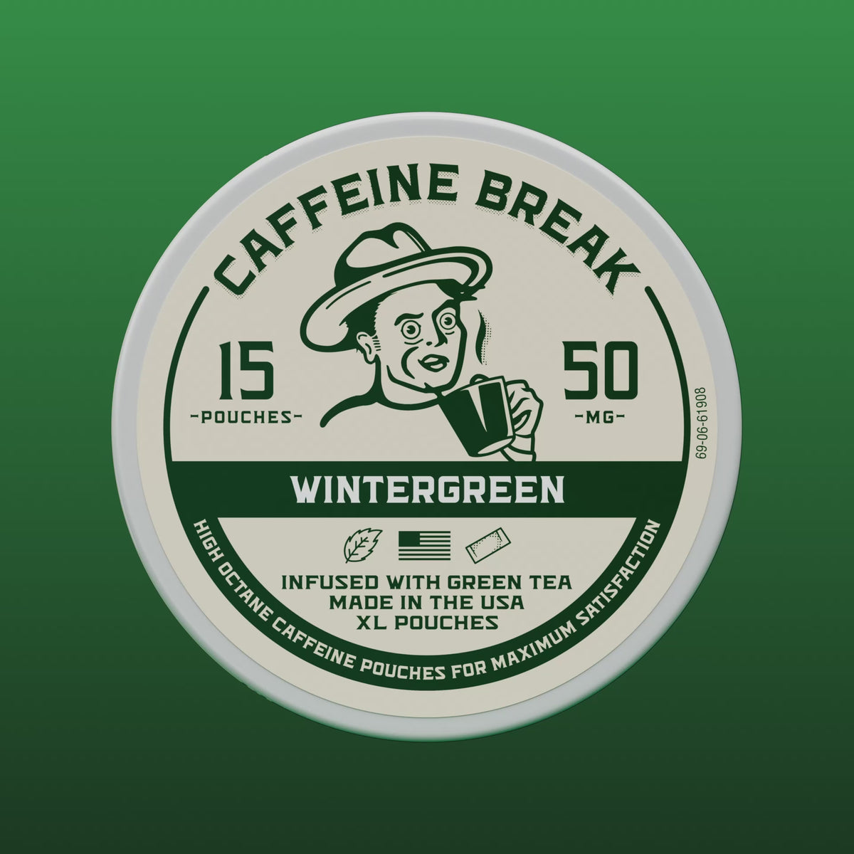 Wintergreen Caffeine Pouches - 50 MG | Caffeine Break Caffeine Pouches